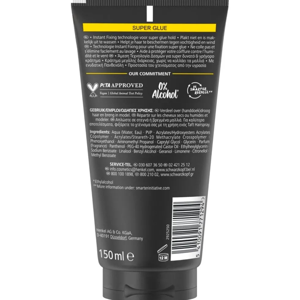 Schwarzkopf Taft Super Glue Level 14 Haargel Tube