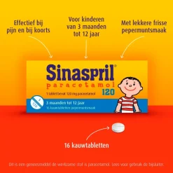 Sinaspril Paracetamol 120mg Kauwtabletten