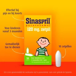 Sinaspril Paracetamol 120mg Zetpillen
