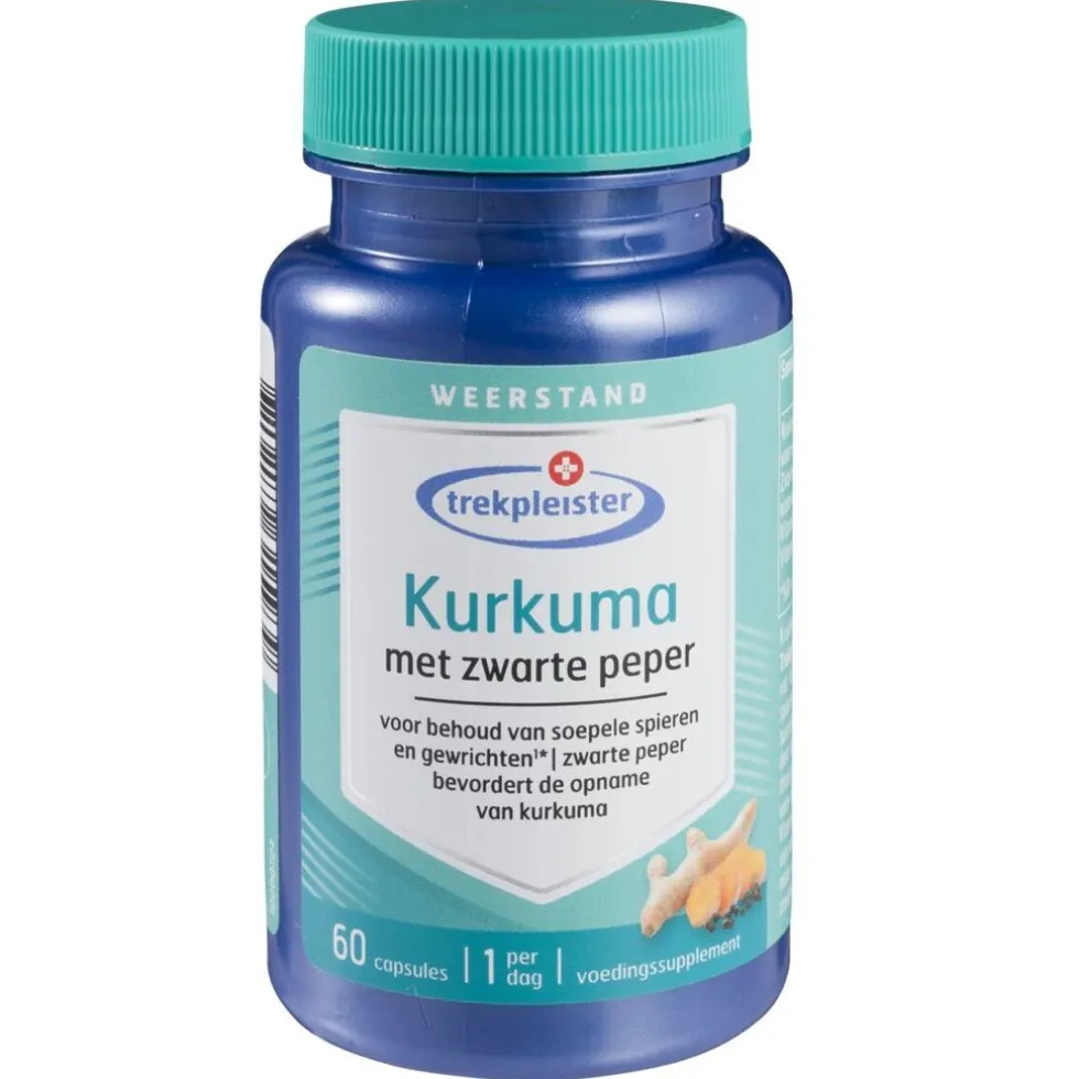 Trekpleister Kurkuma met Zwarte Peper Capsules