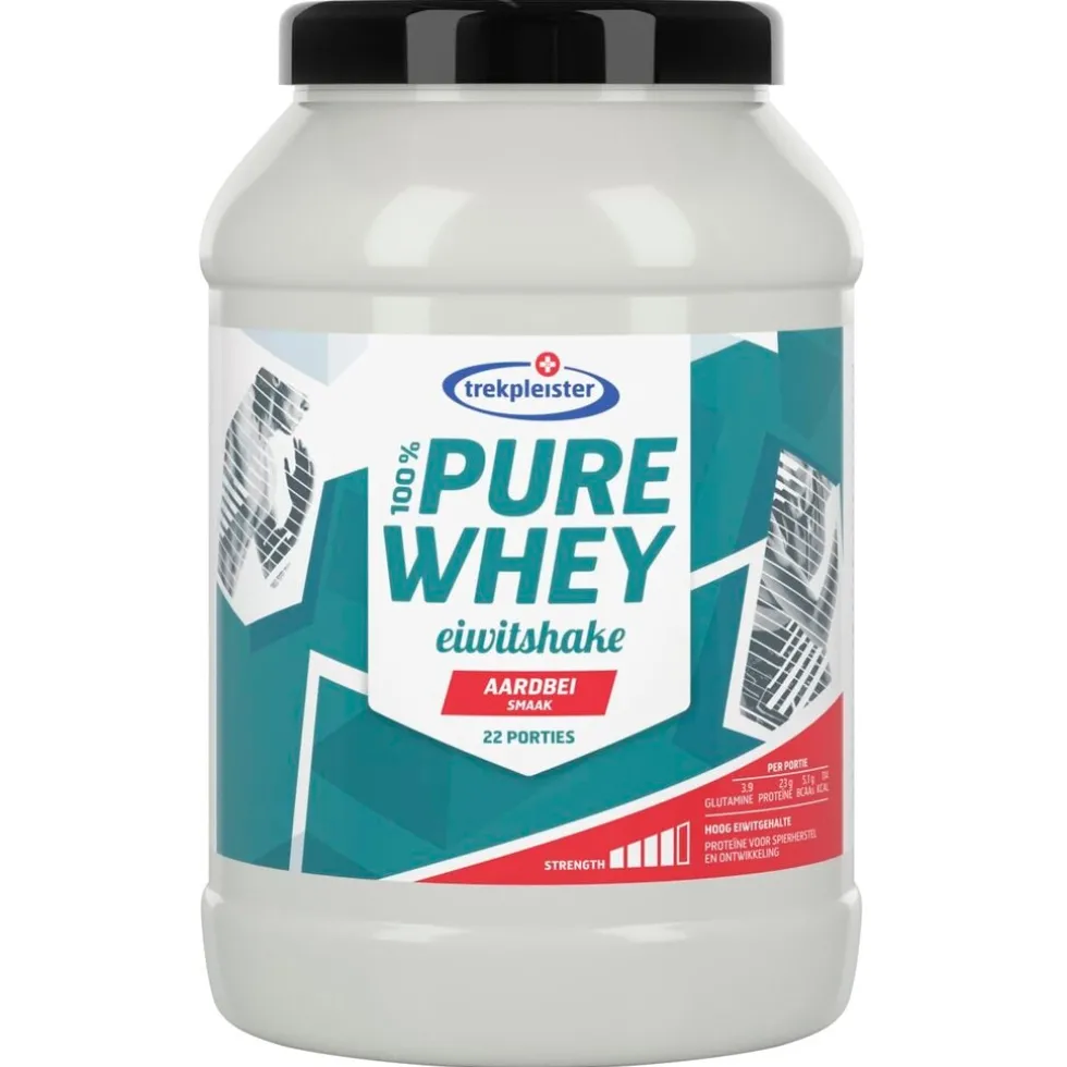Trekpleister Strawberry 100% Pure Whey Protein Eiwitshake