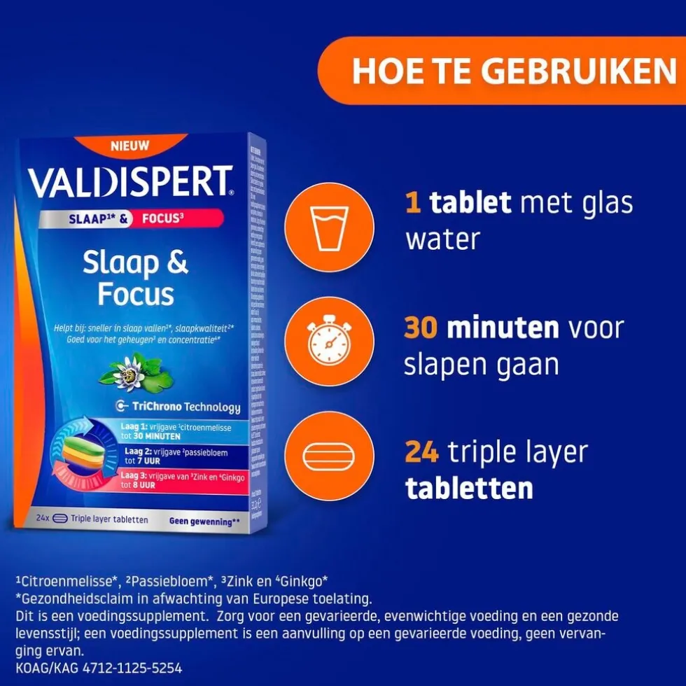 Valdispert Slaap & Focus Tabletten