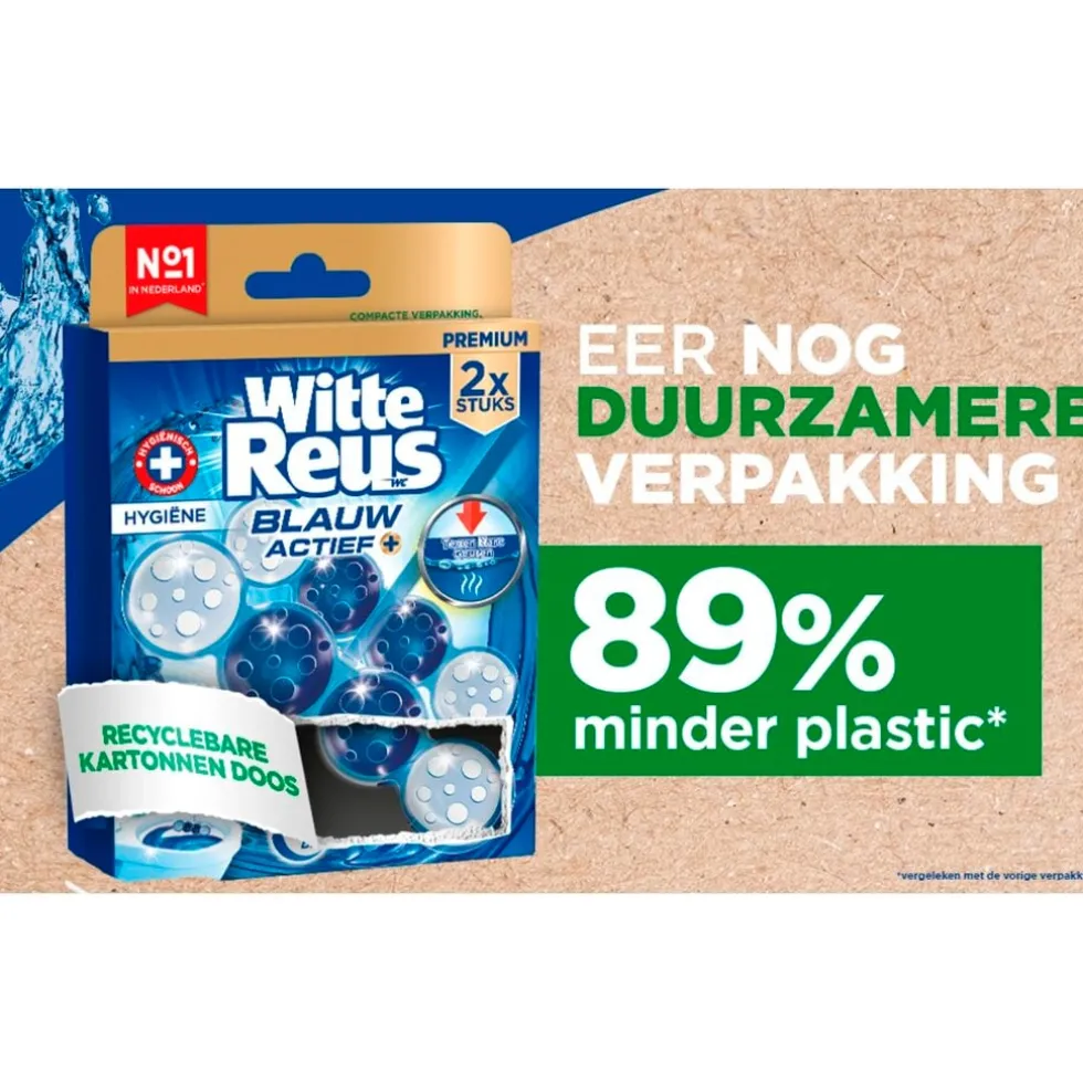 Witte Reus Blauw Actief Hygiëne Toiletblok